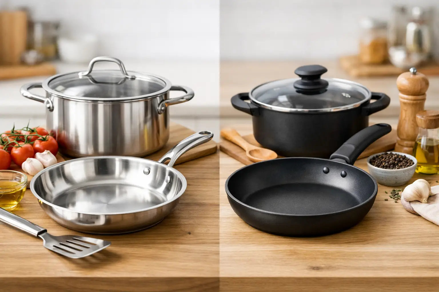 Stainless Steel vs Nonstick Cookware – Chantal
