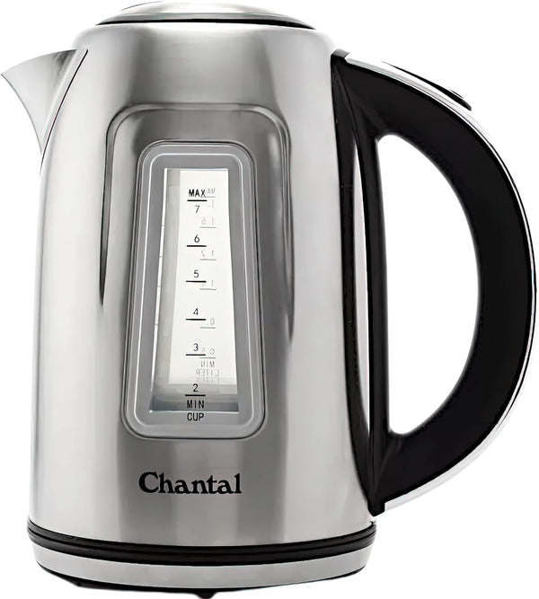 Chantal 1.8 QT Jupiter Electric Kettle, Stainless Steel, Silver