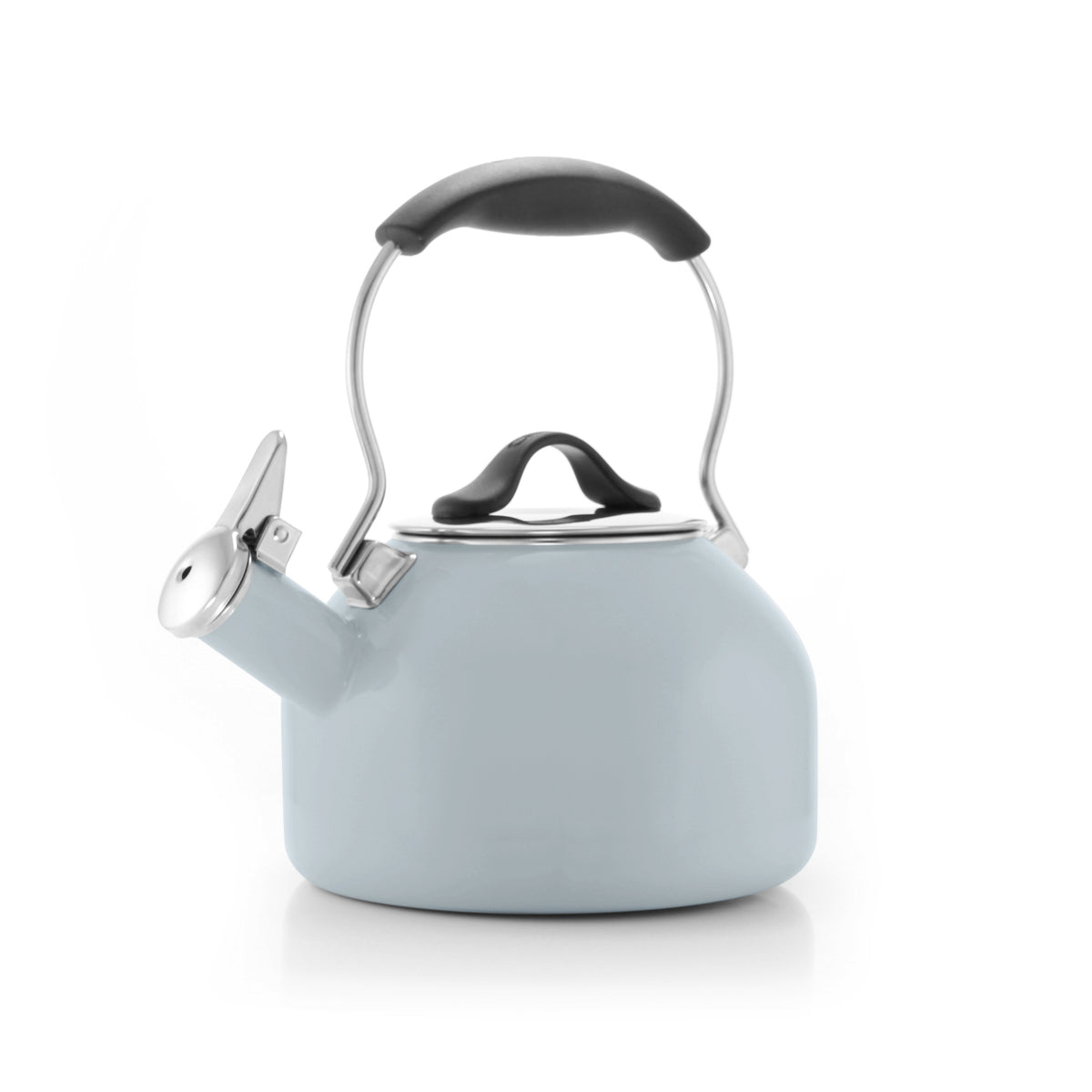 Vintage 6.8-Cups Enamel-on-Steel Ombre Fade Grey Tea Kettle 37