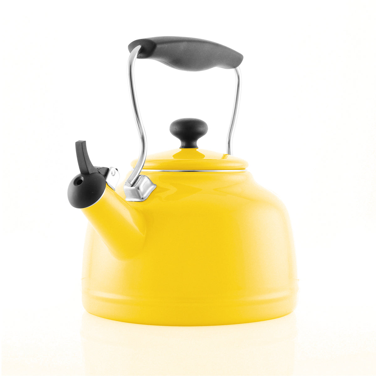Wooden Handle Yellow Teapot,Whistling Cute Tea Kettle