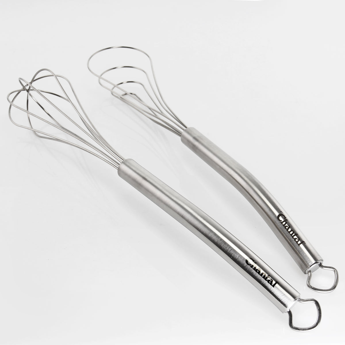 Lot of 2 Wire Whisks Stainless Steel Balloon Vintage Hanging Loop