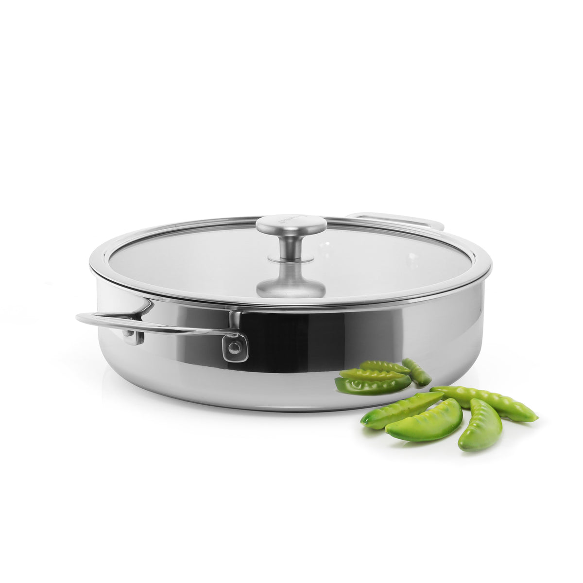 Chantal 3.Clad 5-Quart Sauteuse with Glass Lid ,Stainless