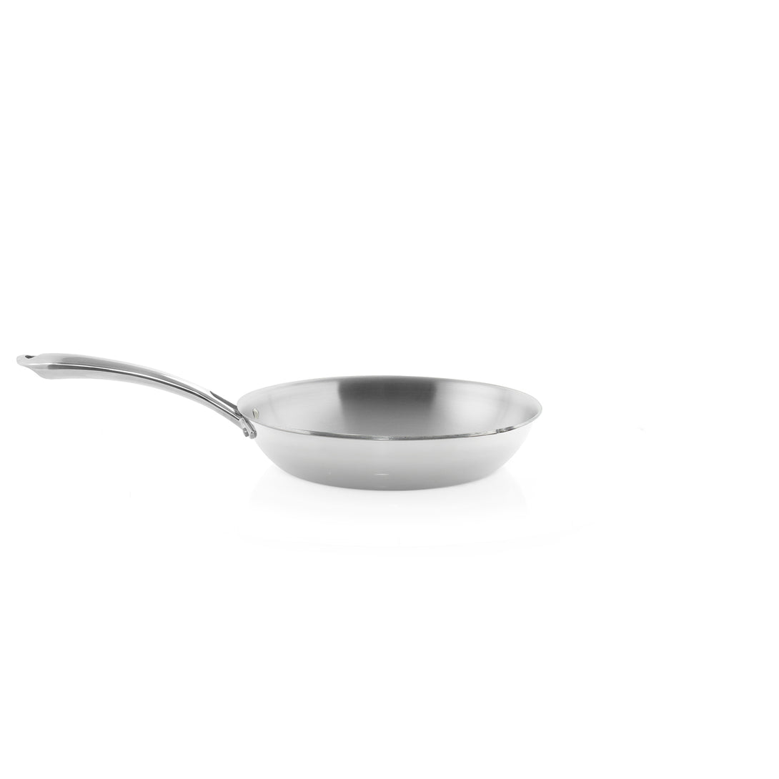 3.clad fry pan tri-ply polished 10 inch