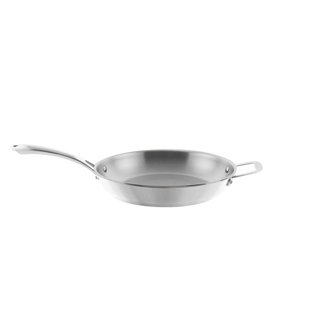3.clad fry pan tri-ply polished 11 inch