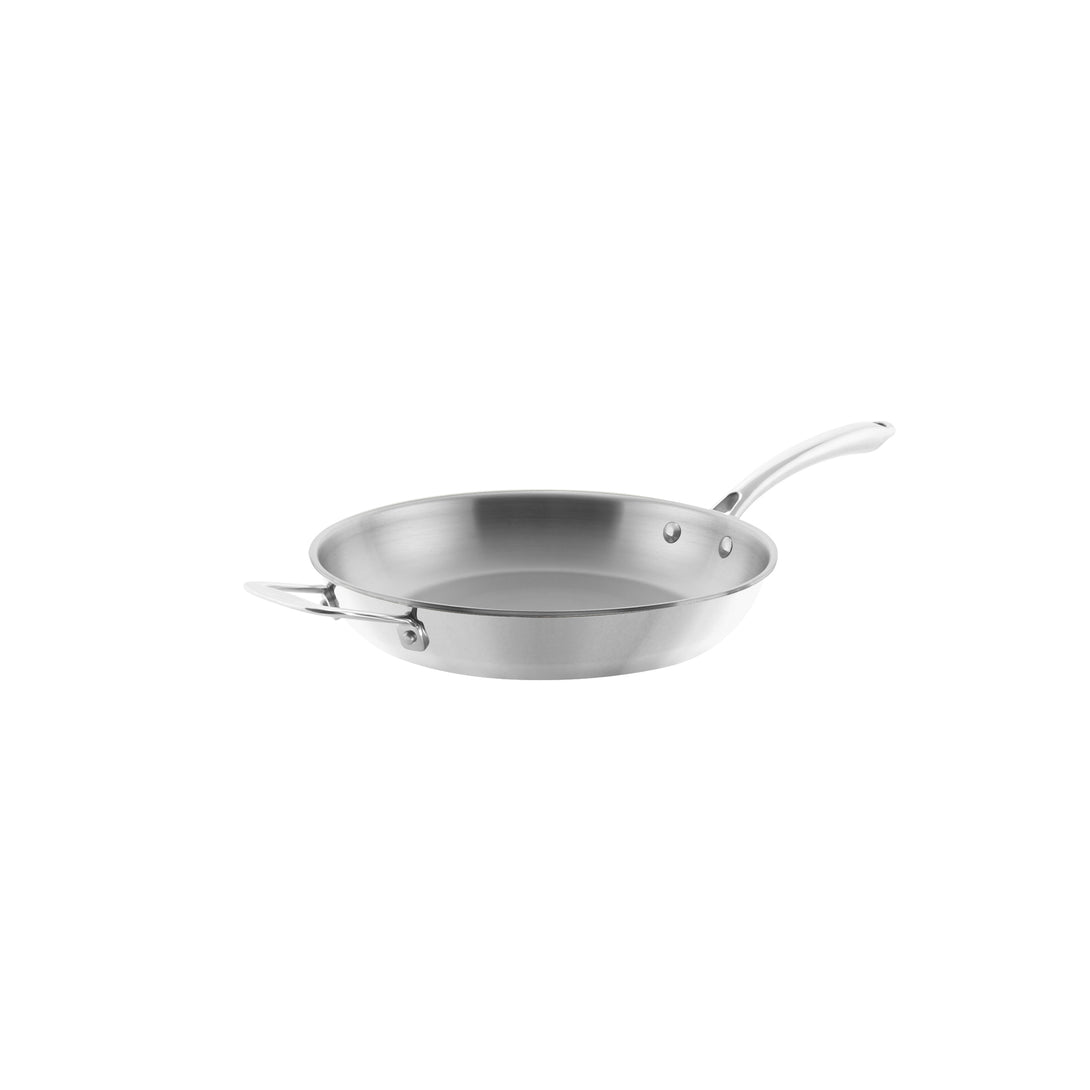 3.clad fry pan tri-ply polished 11 inch