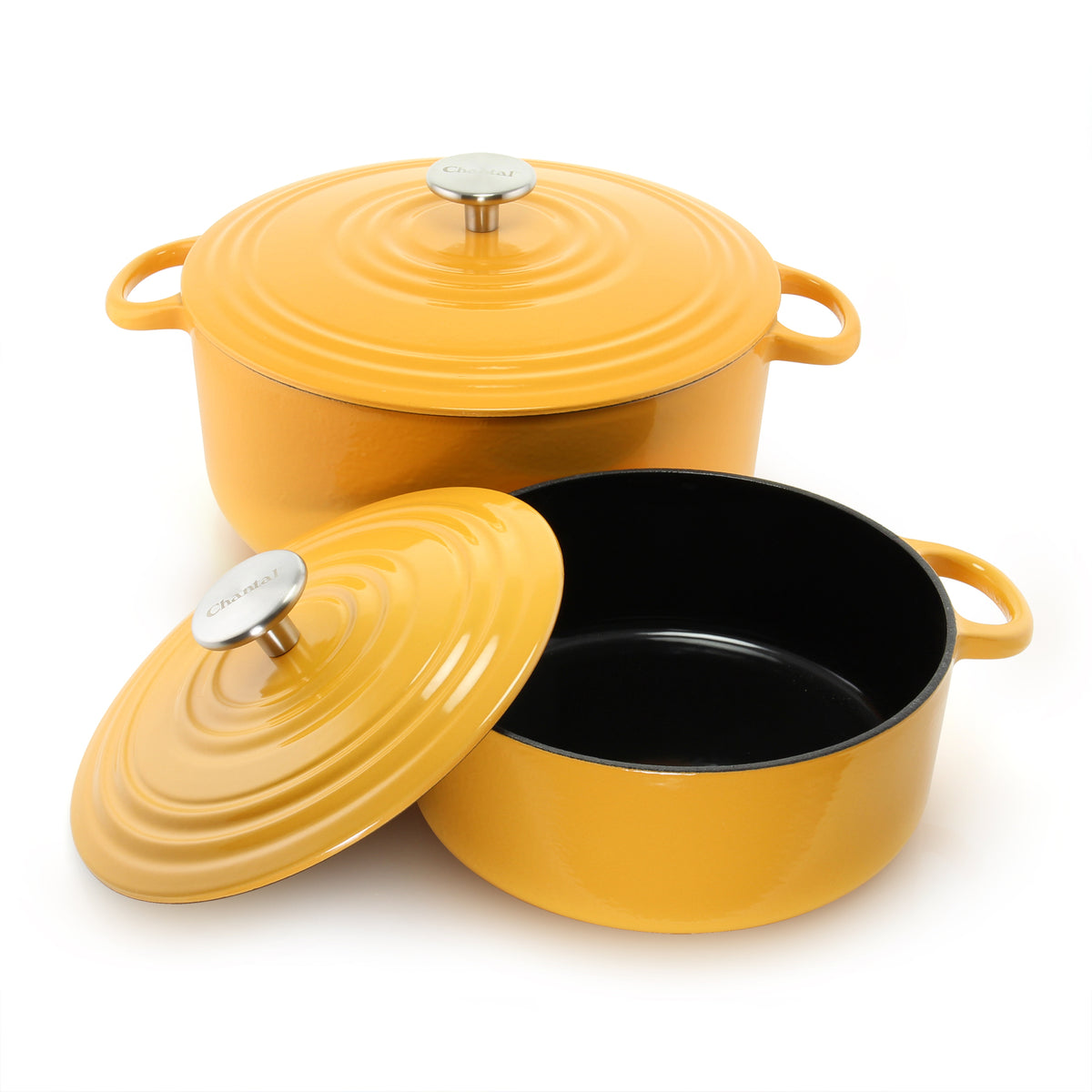 Summerset Enamel Cast Iron Dutch Oven Pan & Pot Casserole Skillet  (Non-Stick 5 Quart, Orange)