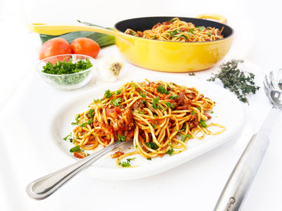 Beef Beer & Bacon Spaghetti