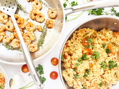 Simple Summer Shrimp and Tomato Risotto