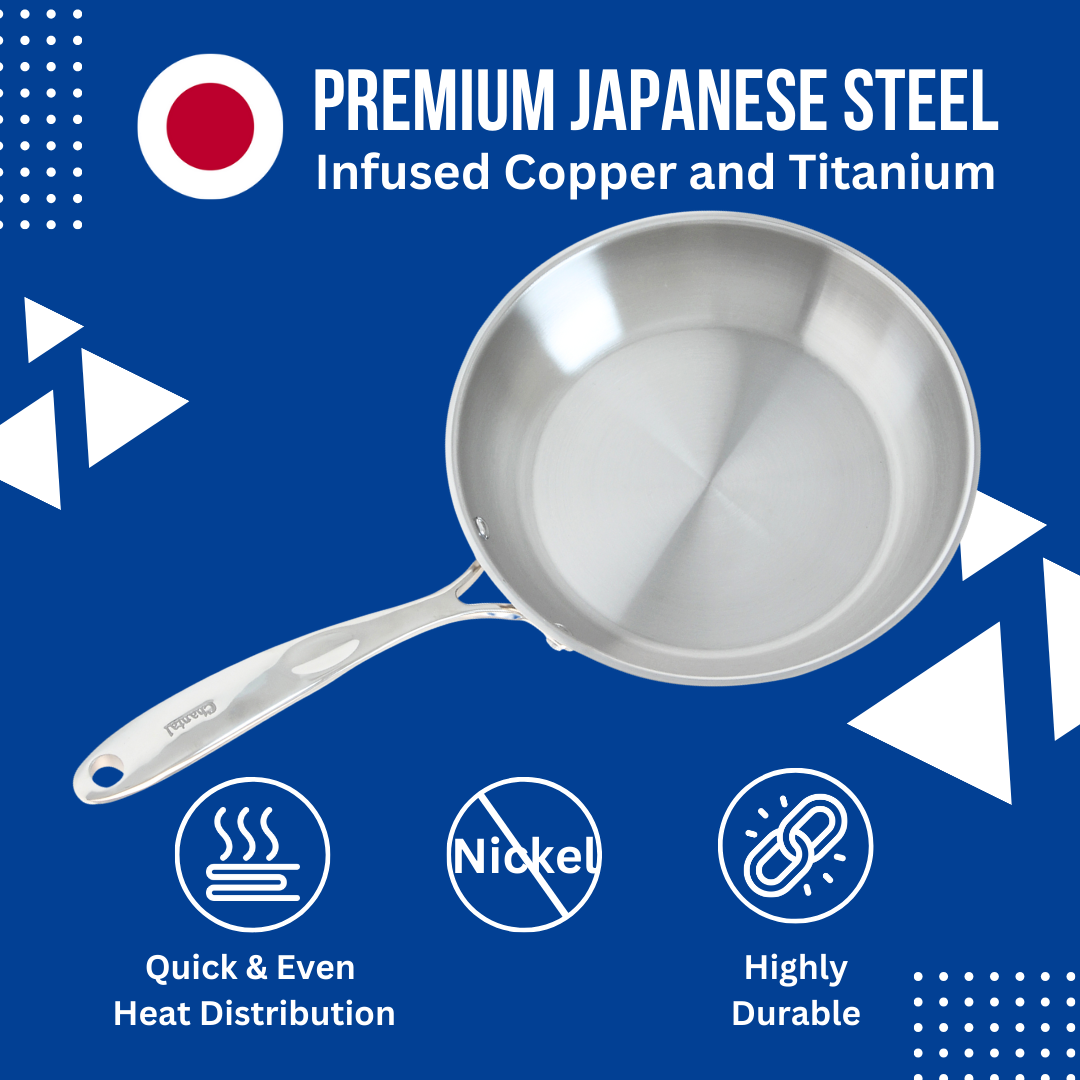 Induction 21 Steel 8 In. Fry Pan – Chantal Induction 21 Steel 8 In. Fry Pan – Chantal