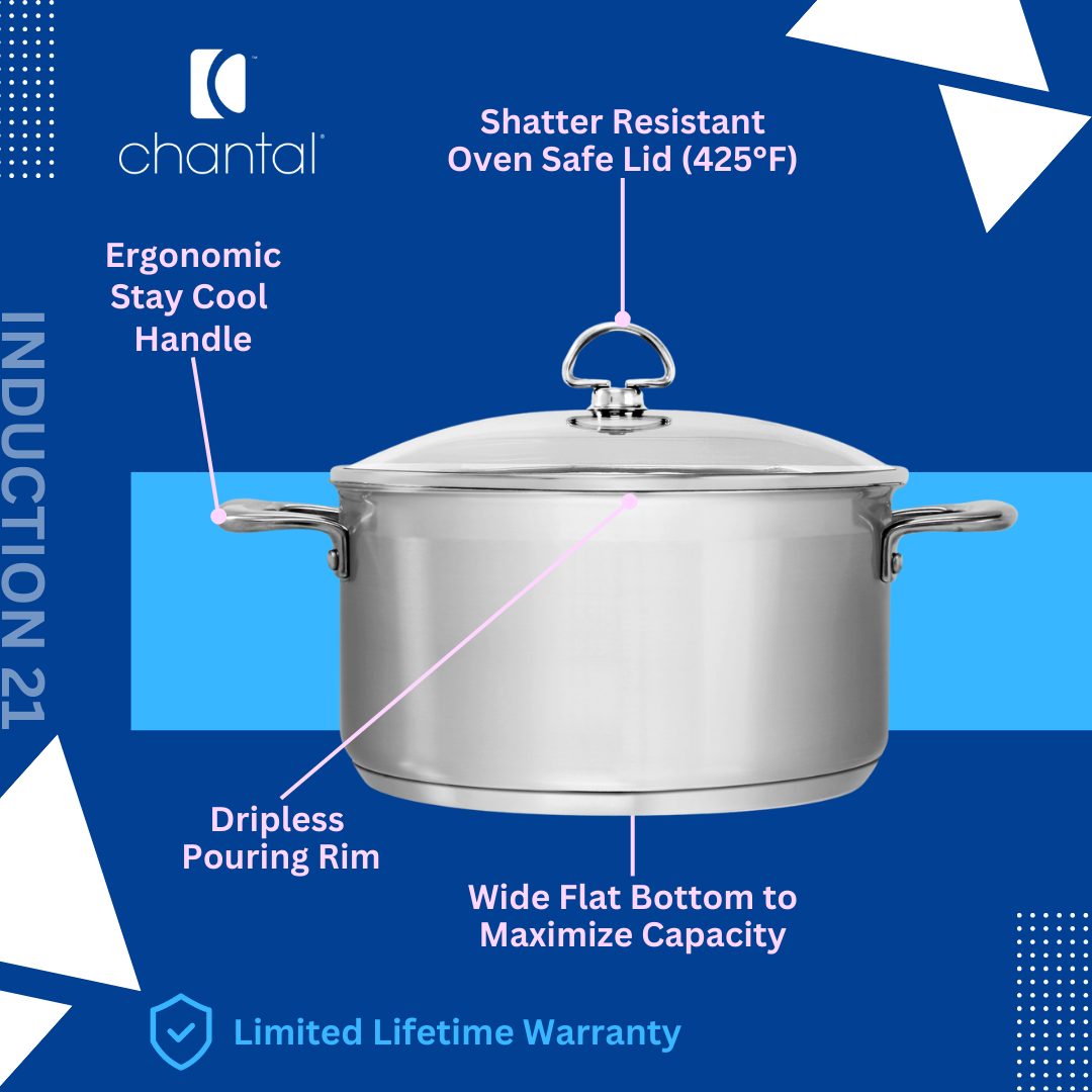 Induction 21 Steel Cookware Set (8 Pc.) – Chantal Induction 21 Steel Cookware Set (8 Pc.) – Chantal