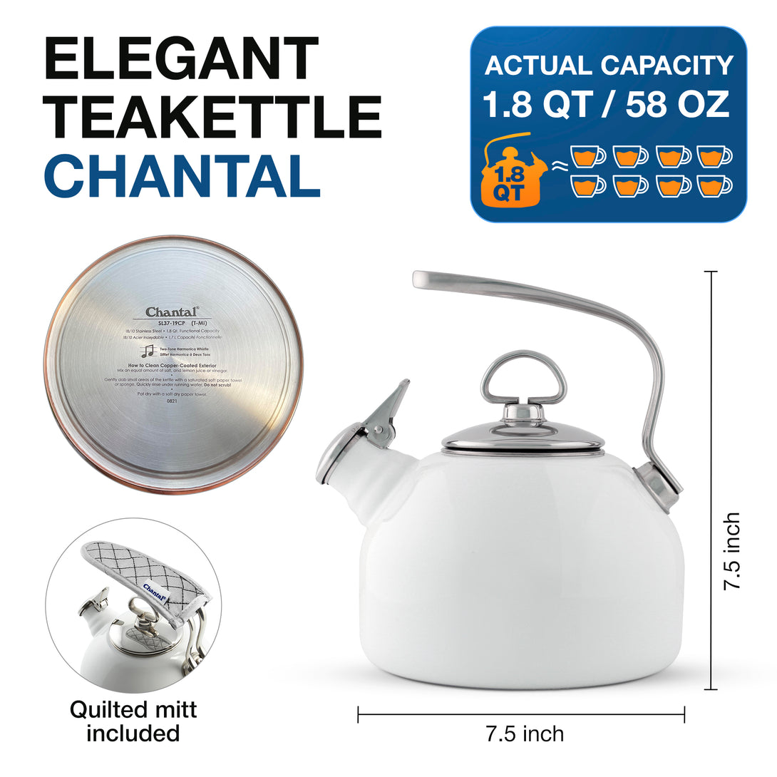Chantal Enamel on Steel vintage Teakettle N9000 Iii, Bollitore Fischio Chantal Enamel on Steel vintage Teakettle N9000 Iii, Bollitore Fischio