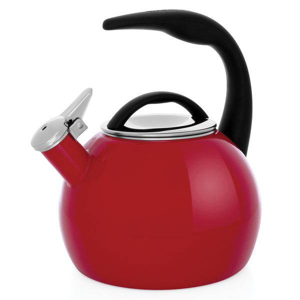 Enamel-on-Steel Anniversary Teakettle Collection 2 Quart in red