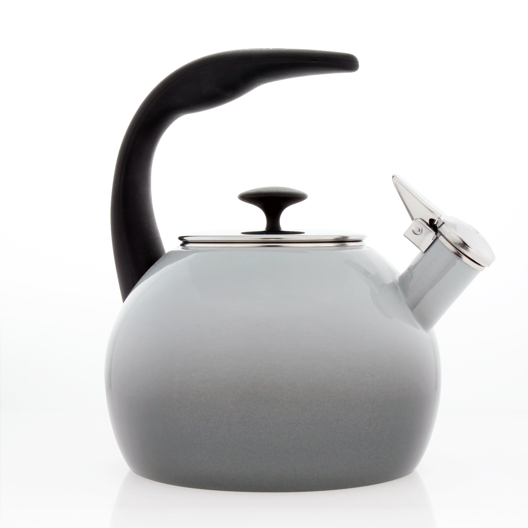 Tetera Heath esmaltada sobre acero (2 cuartos), gris niebla - Thumbnail 2