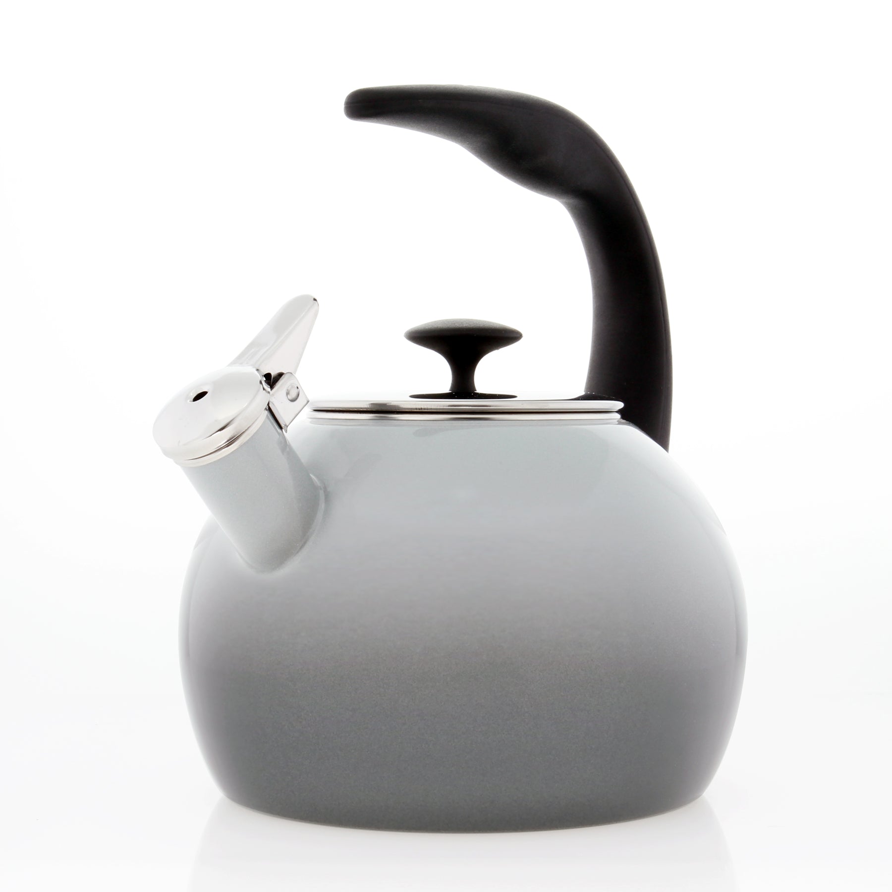 Enamel-on-Steel Heath Teakettle (2 Qt.), Fog Grey - Thumbnail 4