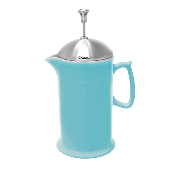 aqua ceramic french press with stainless steel plunger