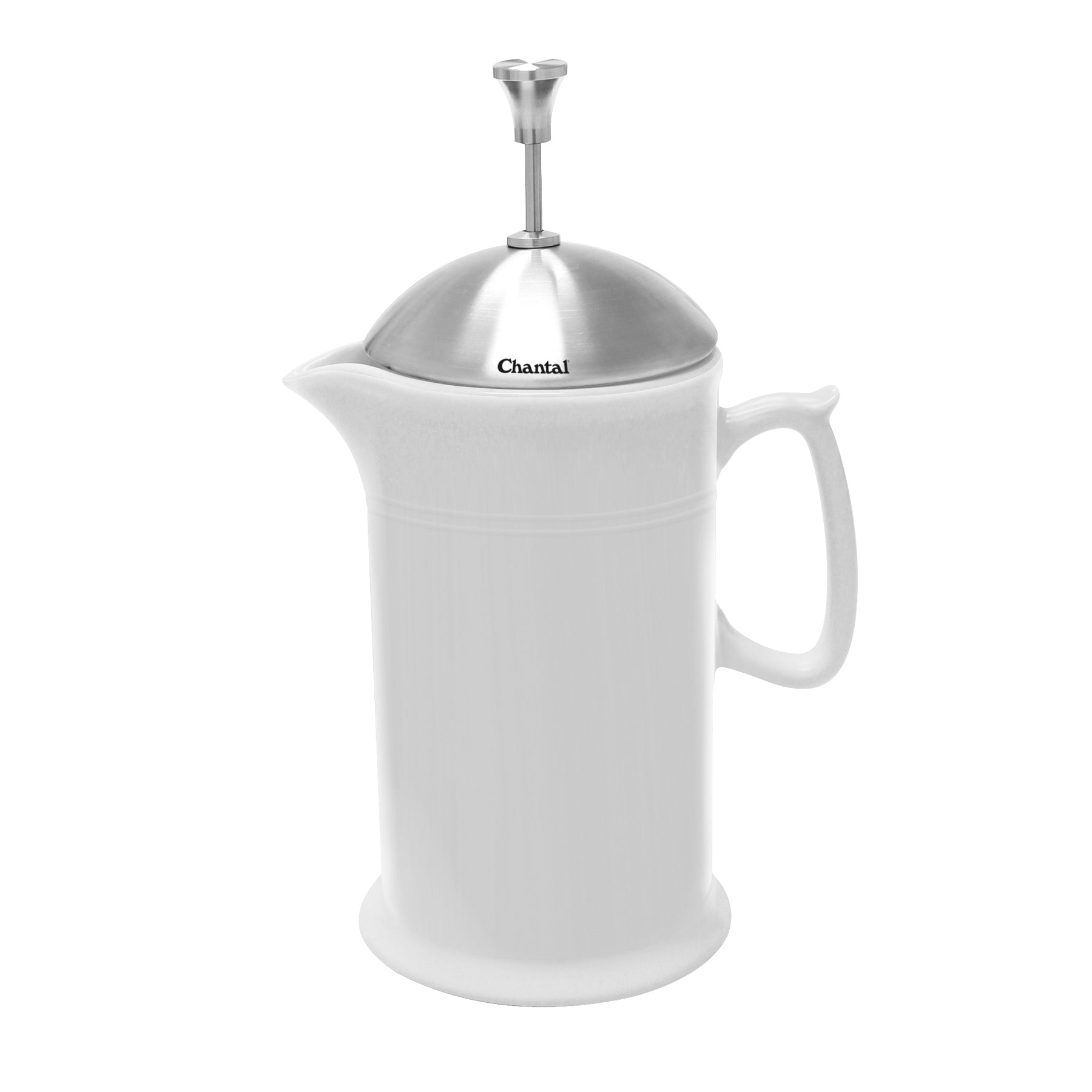 Chantal Ceramic French Press 28oz White