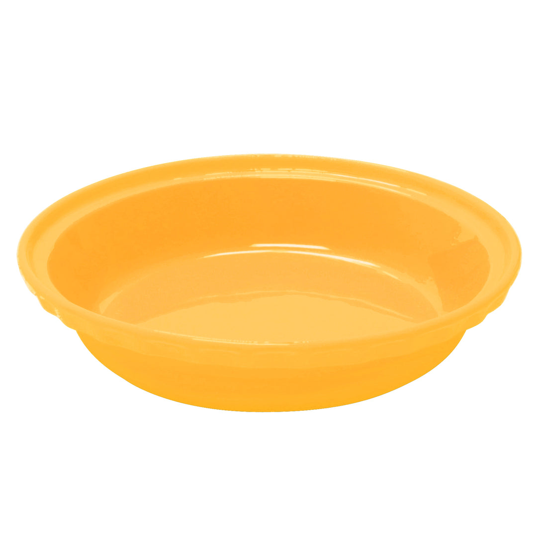 deep dish pie dish in marigold yellow