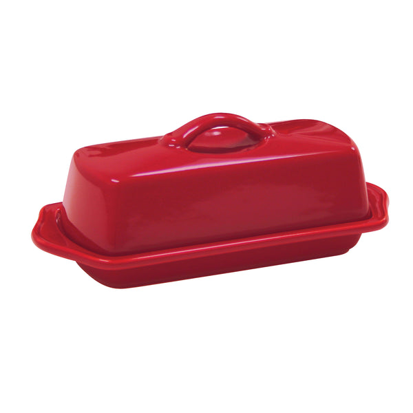 Full-Size Butter Dish in red