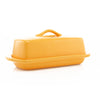 full size butter dish in marigold
