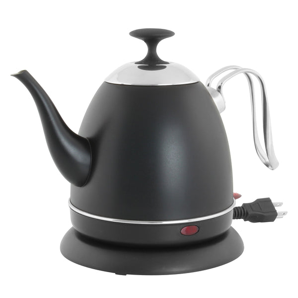 stainless steel ryder electric water kettle black finish 32 ounce