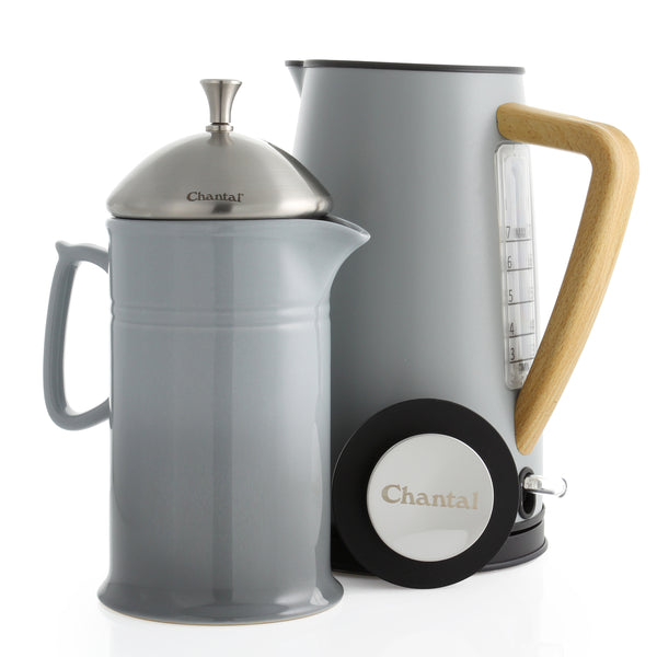 Oslo Ekettle and French Press Coffee Set gray