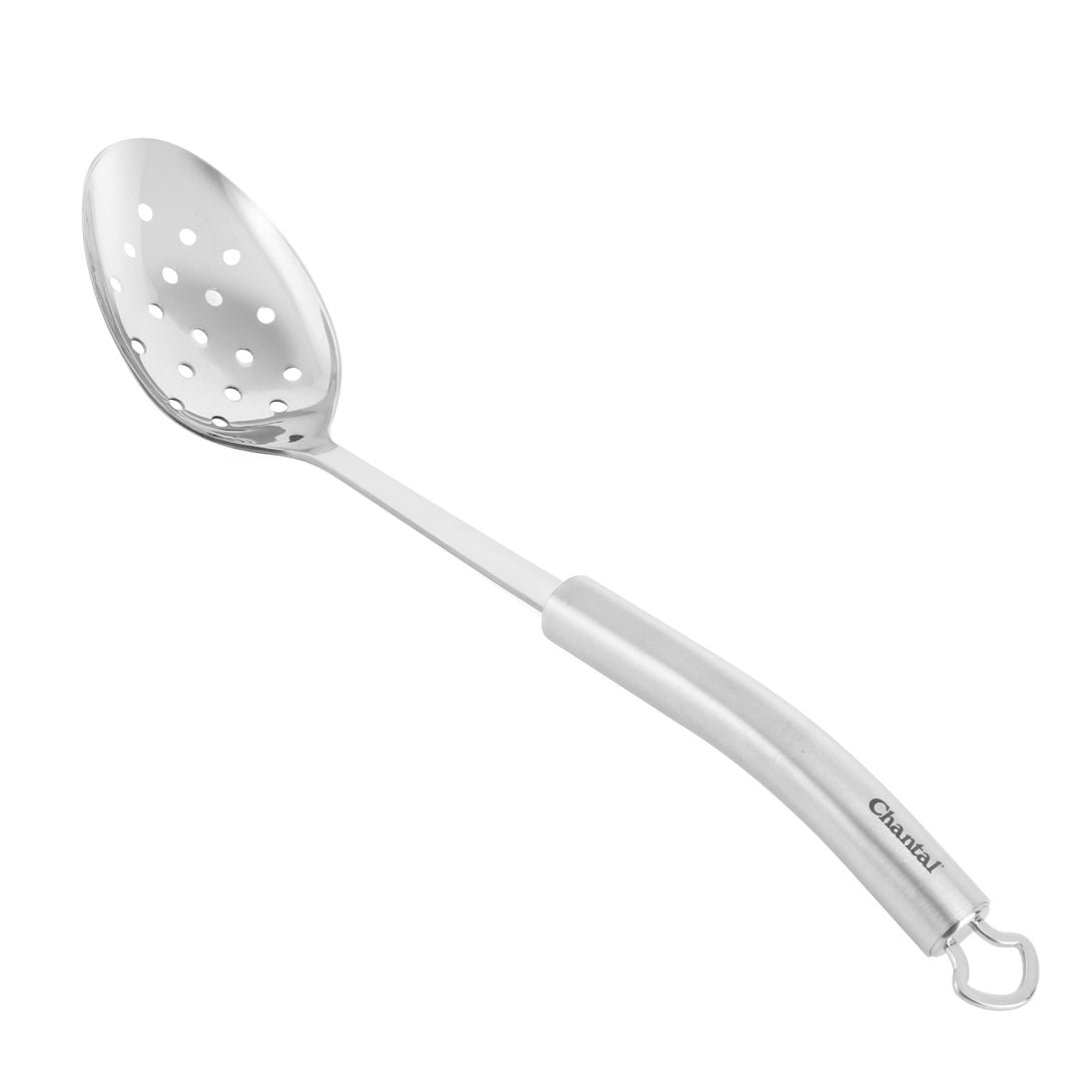 perforated stainless steel spoon utensil