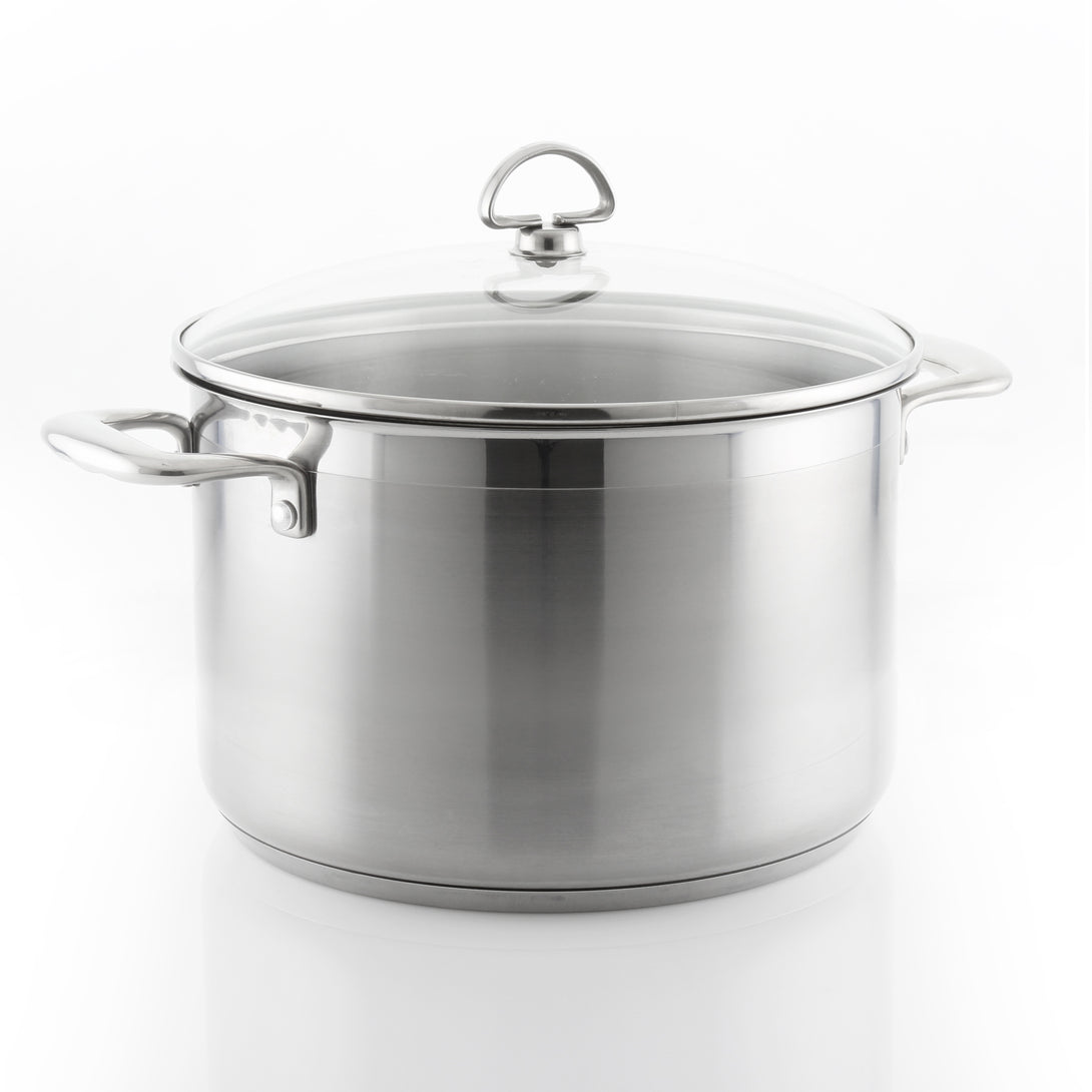 Induction 21 stainless steel 8 quart stockpot with glass lid