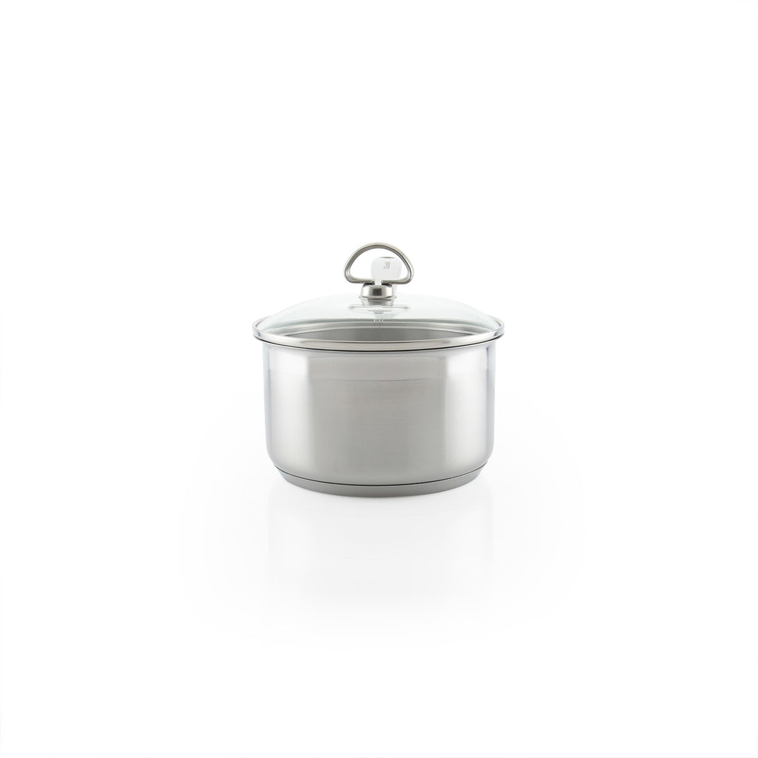 Spinning image of 2 qt induction 21 stainless steel saucepan 