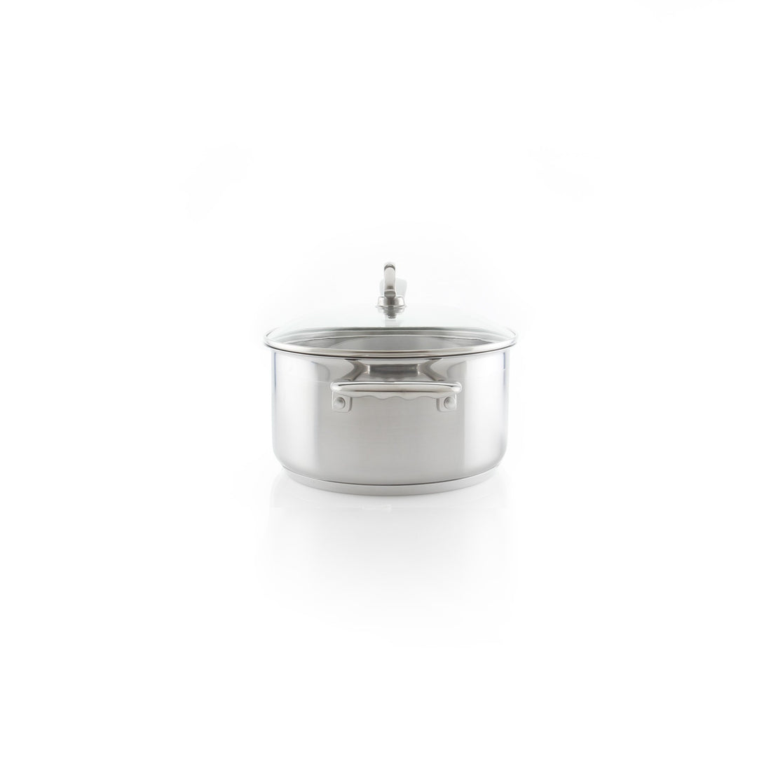 Spinning image of 3.5 qt induction 21 stainless steel saucepan 