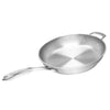 12.5 inch induction fry pan stainless steel