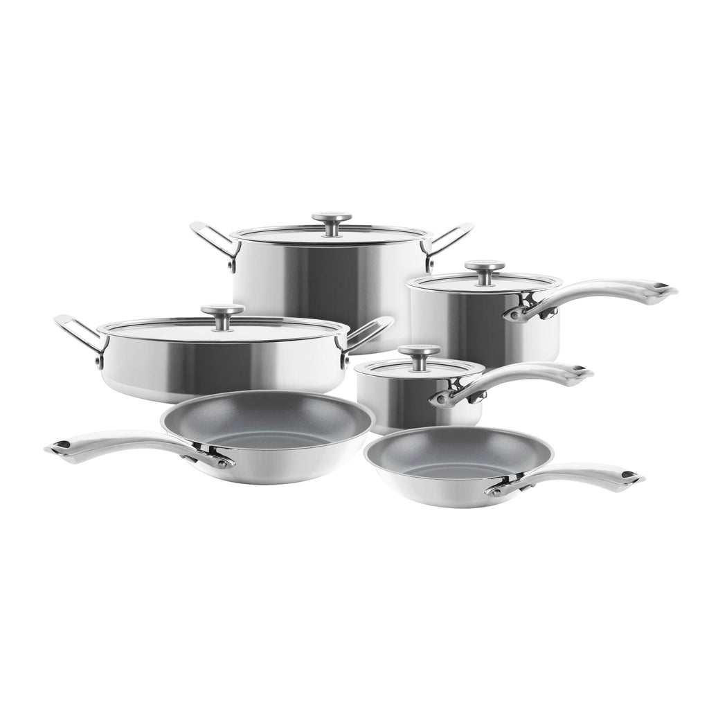 Clad Impulse 10-pc 3-Ply Stainless Steel Pots and Pans Set, Cookware Set,  Fry Pan, Saucepan with Lid, Saute Pan with Lid - AliExpress