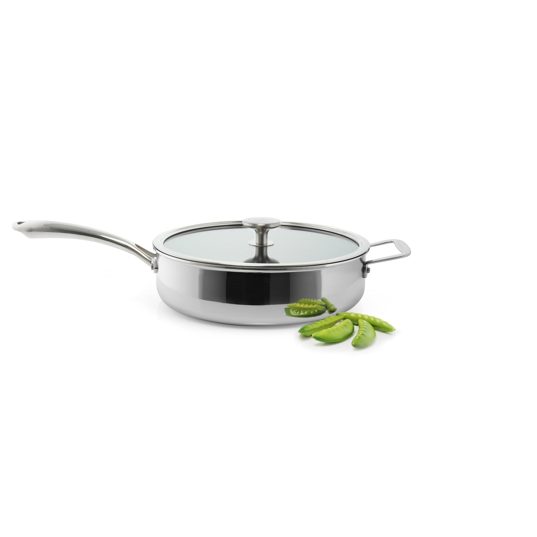 3.Clad Saute pulido de tres capas con revestimiento cerámico (5 cuartos) - Thumbnail 2