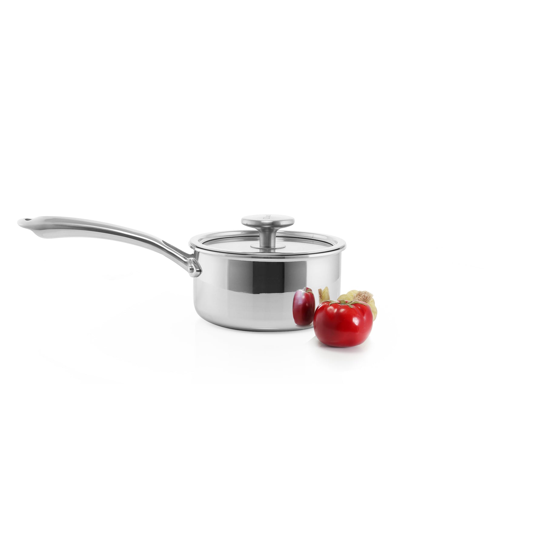 3.Clad Saucepan Tri-ply Polished (1 Qt.) - Thumbnail 2