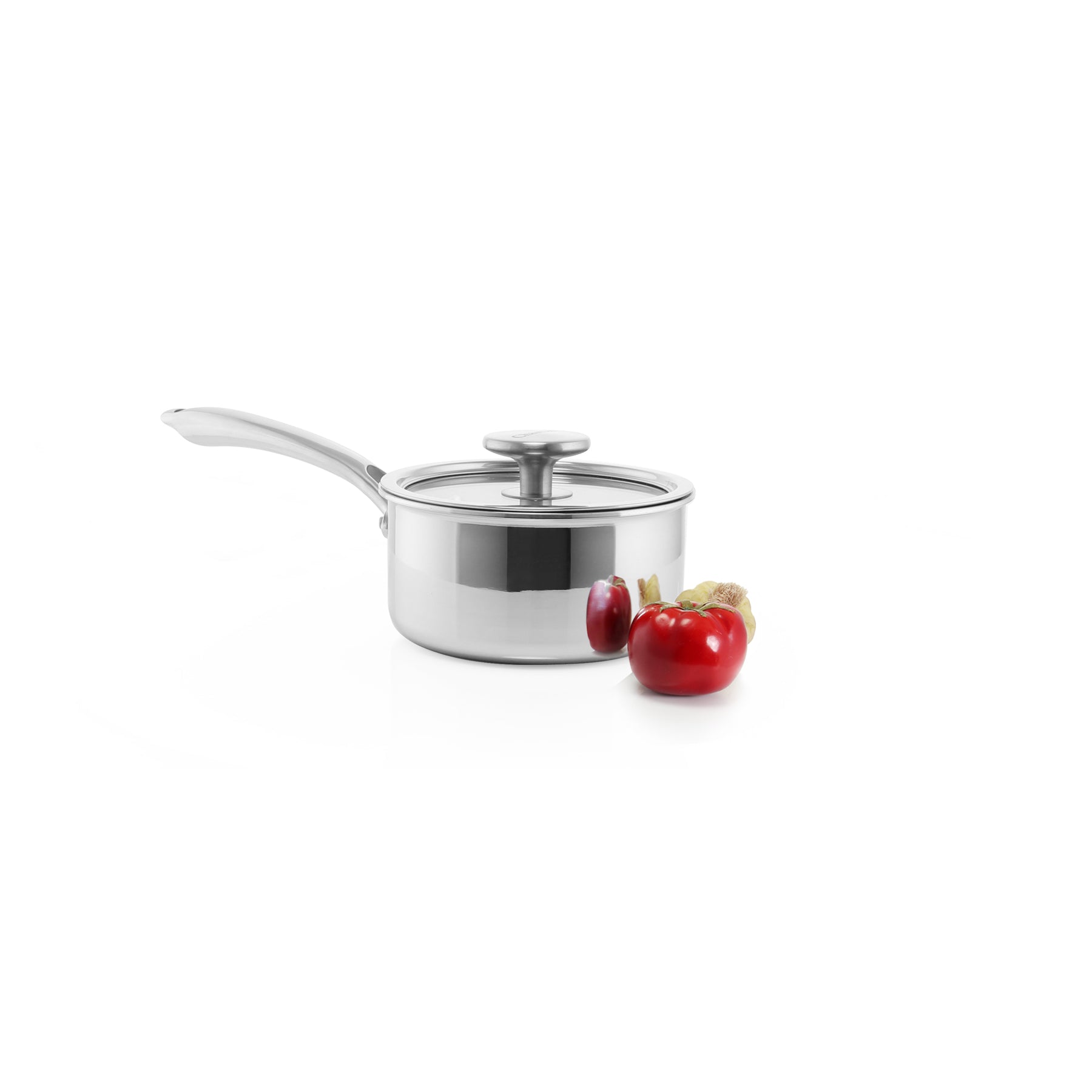 3.Clad Saucepan Tri-ply Polished (1 Qt.) - Thumbnail 4