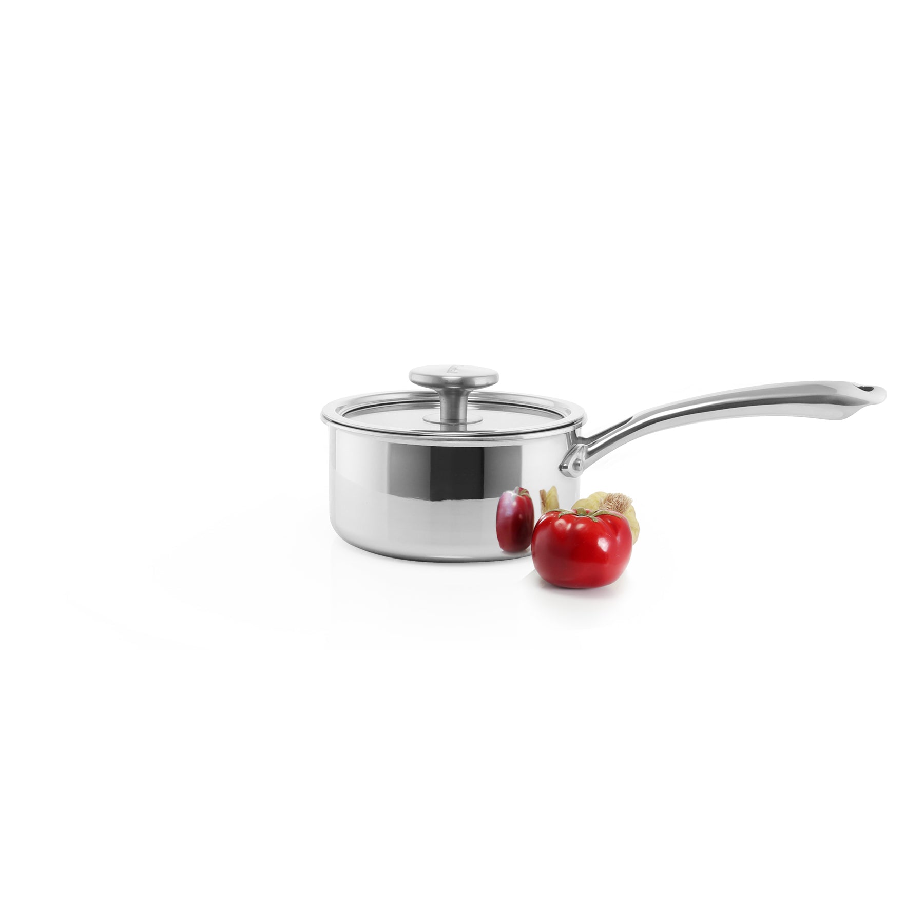3.Clad Saucepan Tri-ply Polished (1 Qt.) - Thumbnail 3