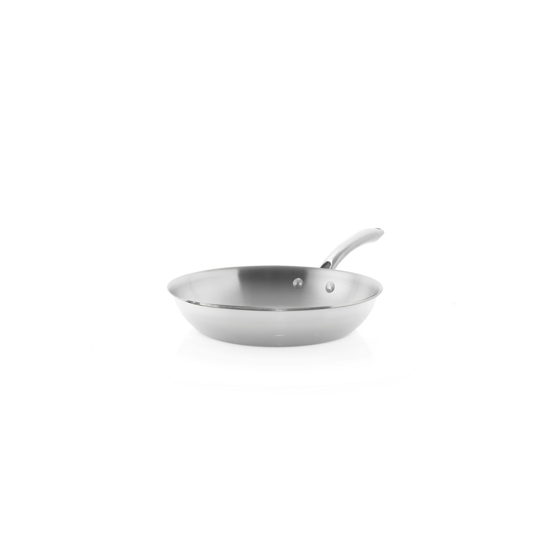 3.clad fry pan tri-ply polished 10 inch 