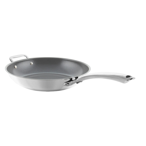 Cook N Home Tri-Ply Clad Stainless Steel Skillet Saute Fry Pan 10-Inch Silver