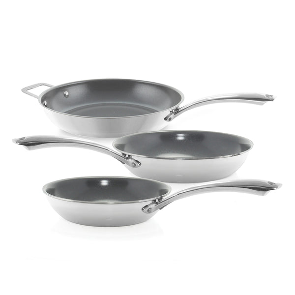 Set Pentole Michelangelo - 3 Pentole Acciaio Inox 1+2+3 QT Con Coperchi Set Pentole Michelangelo - 3 Pentole Acciaio Inox 1+2+3 QT Con Coperchi
