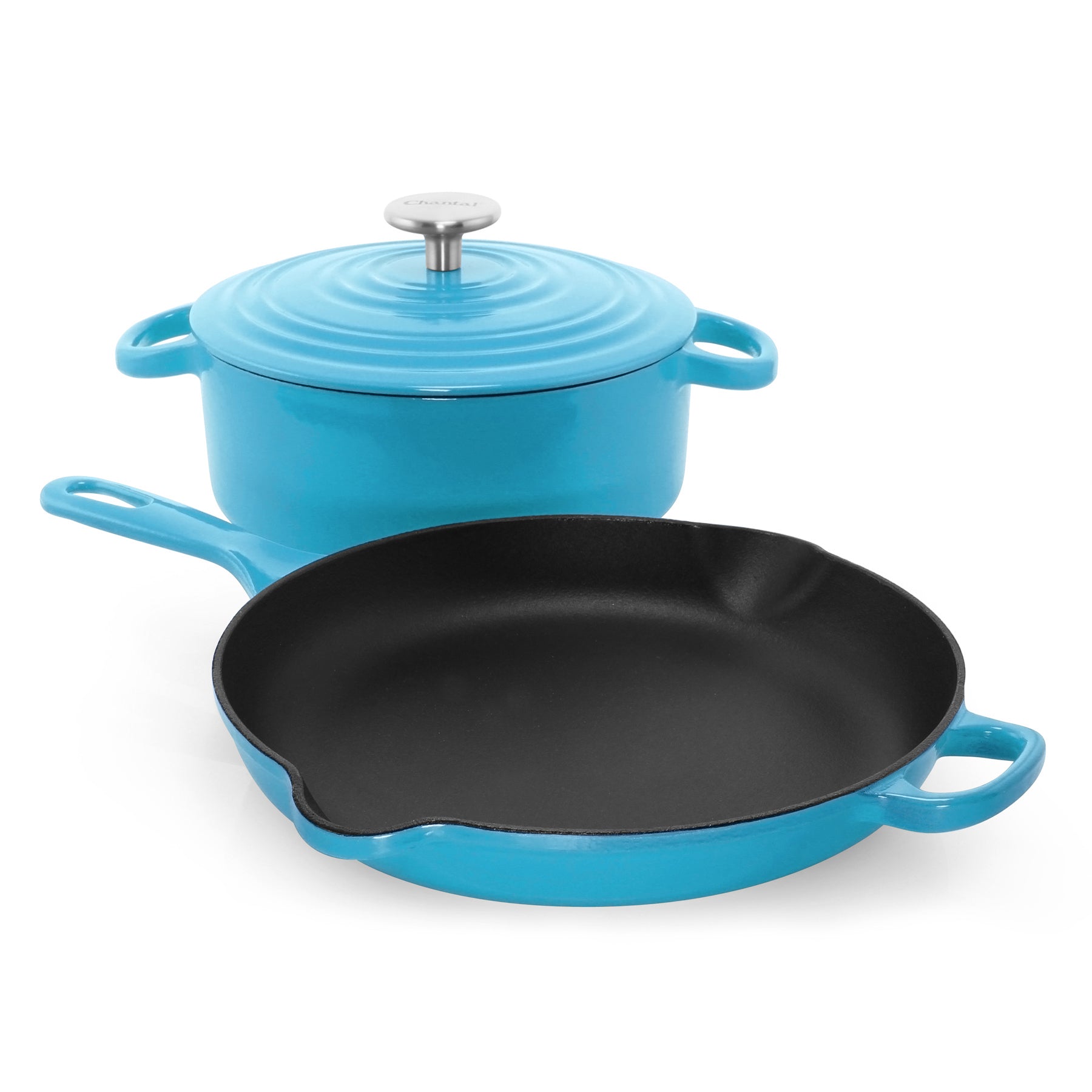 Cast Iron Dutch Oven with Lid-3 Quart Enamel Coated Pot for Oven