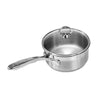 Image of Induction 21 stainless steel 2 quart saucepan on white background