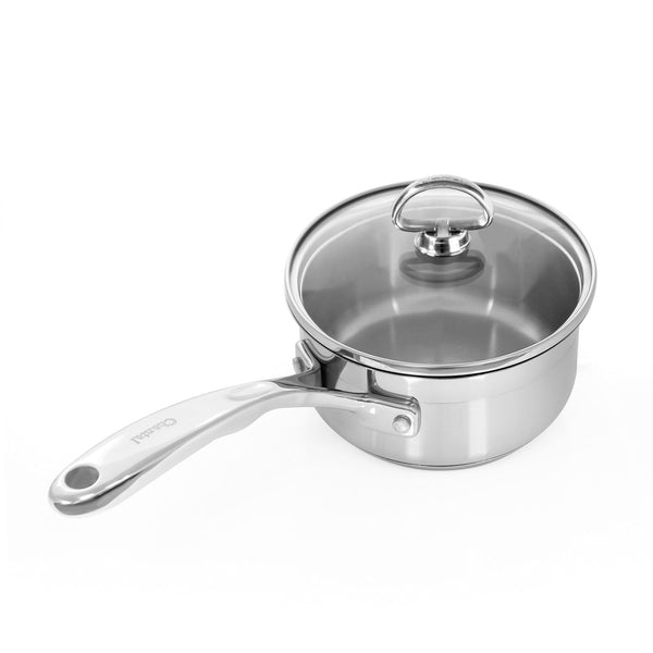 Induction21 saucepan with lid 1 qt capacity on white background