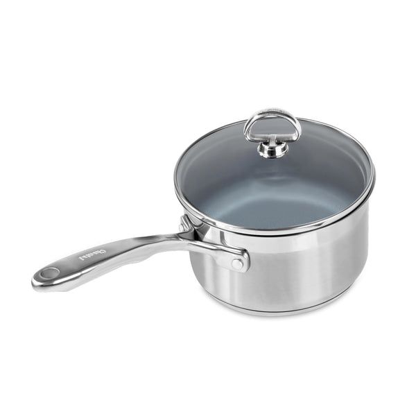 Induction 21 Steel Ceramic Coated Saucepan with Lid (2 Qt.) – Chantal